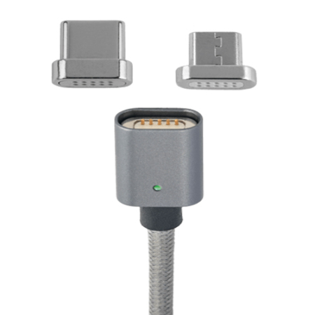 4smarts GRAVITYCord Magnetic microUSB + USB-C Sync & Charge Cable