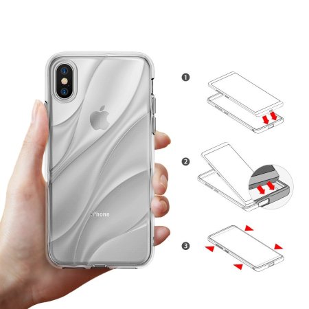 rearth ringke flow iphone x case - clear