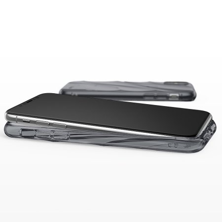 Funda iPhone X Rearth Ringke Flow - Negro ahumado