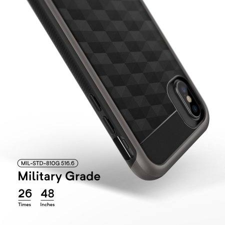 Caseology Parallax Series iPhone X Case - Black / Warm Grey