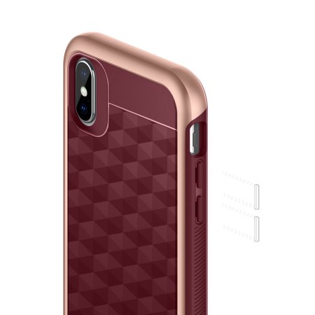caseology parallax series iphone x case - burgundy