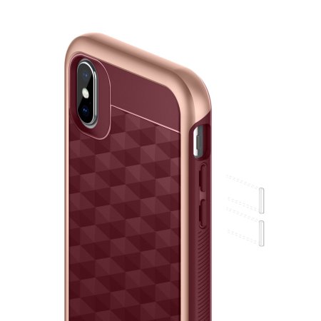 Caseology Parallax Series iPhone X Case - Burgundy