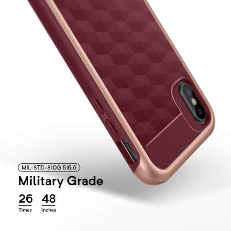 caseology parallax series iphone x case - burgundy