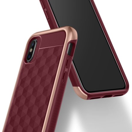 caseology parallax series iphone x case - burgundy