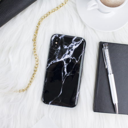 lovecases marble iphone x case - black