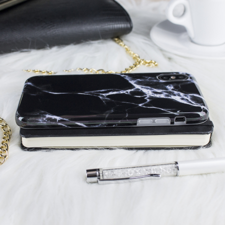 lovecases marble iphone x case - black