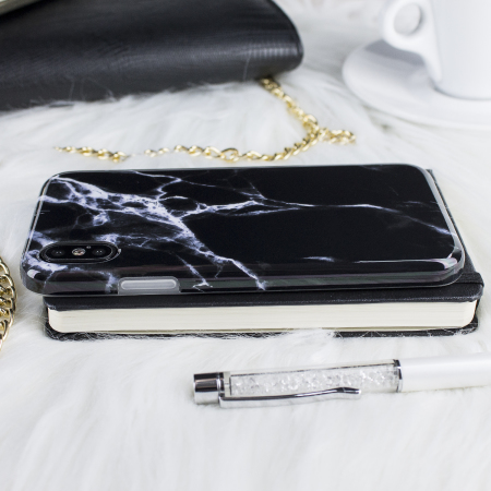 lovecases marble iphone x case - black