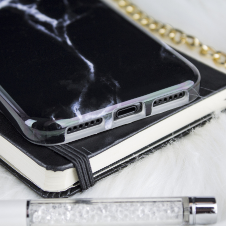 LoveCases Marble iPhone X Skal - Svart