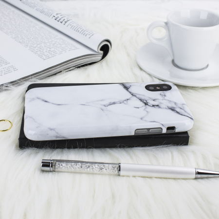 iPhone X Marble Case - LoveCases - Classic White
