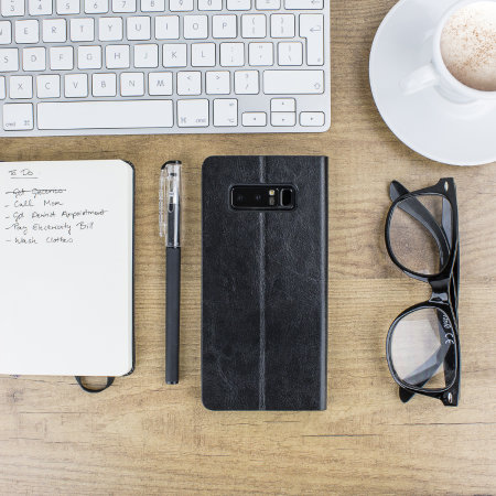 Housse Samsung Galaxy Note 8 Olixar Portefeuille avec support – Noire