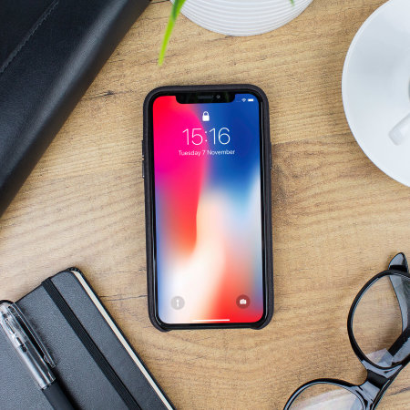 Vaja Grip Slim iPhone X Premium Lederhülle - Schwarz