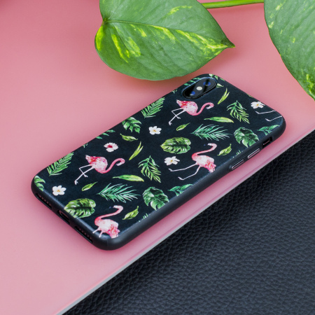 LoveCases Paradise Lust iPhone X Case - Flamingo Fall