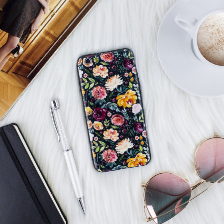 lovecases floral art iphone 6s case - black