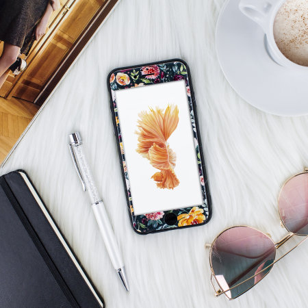 lovecases floral art iphone 6s case - black