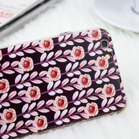 Coque iPhone 6S / 6 LoveCases Floral Art – Bordeaux
