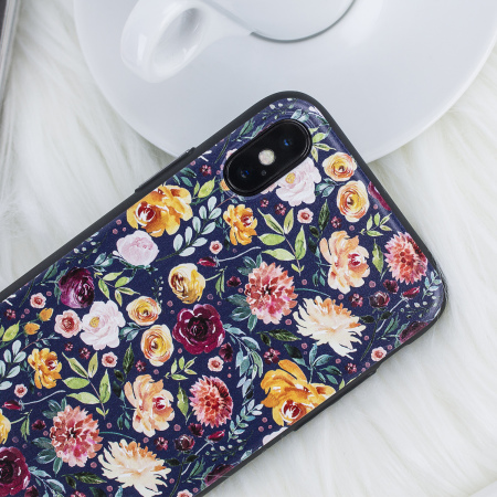 LoveCases Floral Art iPhone X Case - Black