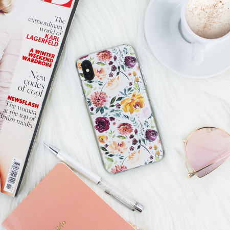 LoveCases Floral Art iPhone X Case - White