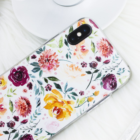 Coque iPhone X LoveCases Floral Art - Blanche