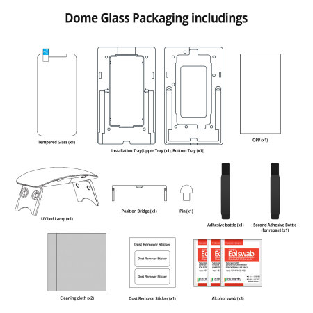 Whitestone Dome Glass iPhone X Full Cover Skärmskydd