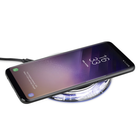 Aiino Universal Android Qi Wireless Charging Pad - Black / Clear