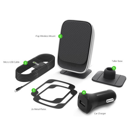 Support voiture magnétique iPhone iOttie + chargeur sans fil rapide Qi