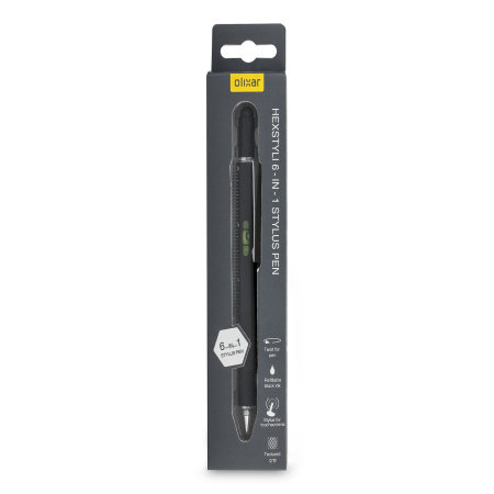 Olixar HexStyli 6-in-1 Multi-Tool Pen With Stylus - Black