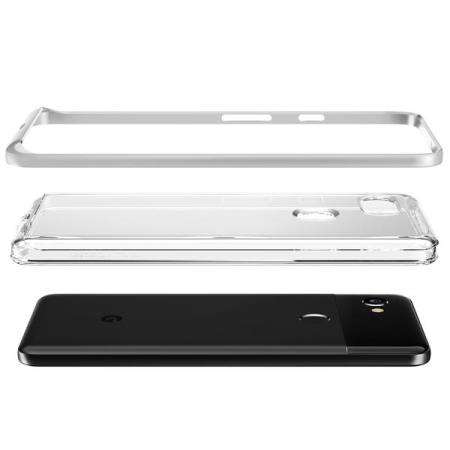 VRS Design Crystal Bumper Google Pixel 2 XL Case - Satin Silver