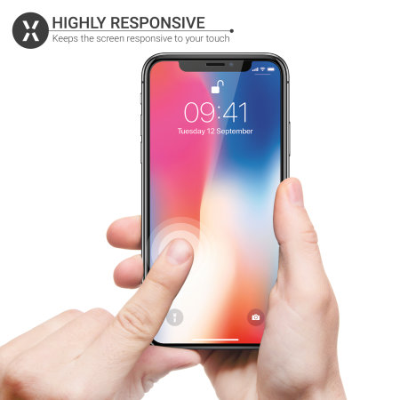 olixar iphone x easyfit case friendly tempered glass screen protector