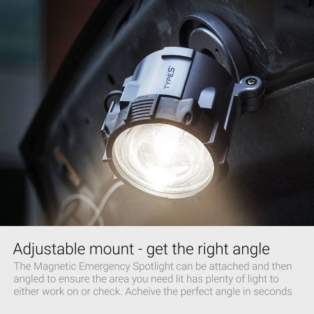 Type S Car Magnetic Emergency Spotlight - Charcoal Grey