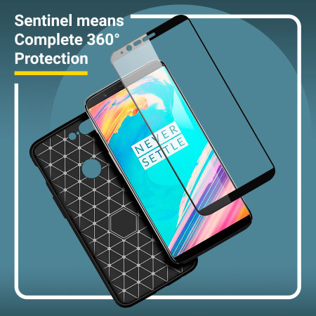 Olixar Sentinel OnePlus 5T Hülle und Glas Displayschutz