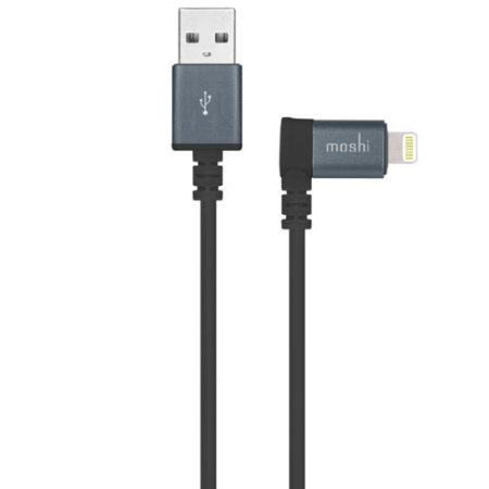 Moshi MFi 90 Degree Angled USB to Lightning Cable - 1.5M - Black