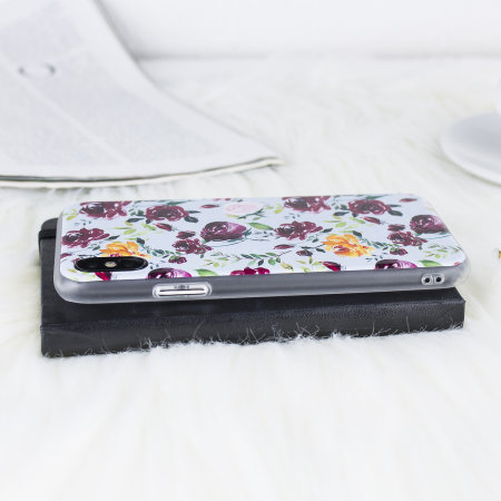 LoveCases Floral Art iPhone X Skal - Blå / Vit