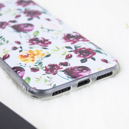 LoveCases Floral Art iPhone X Skal - Blå / Vit