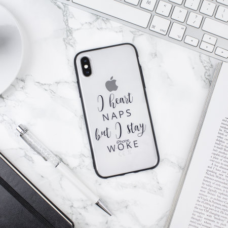 LoveCases iPhone X Gel Case - I Heart Naps But I Stay Woke