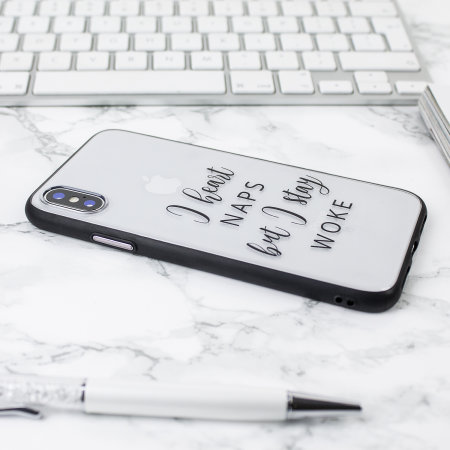 LoveCases iPhone X Gel Case - I Heart Naps But I Stay Woke