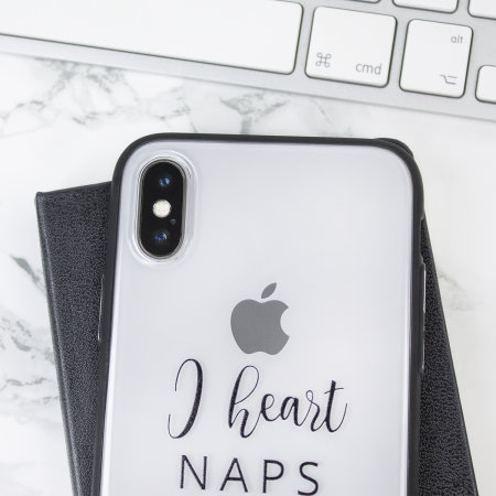 lovecases statement iphone x case - i heart naps but i stay woke