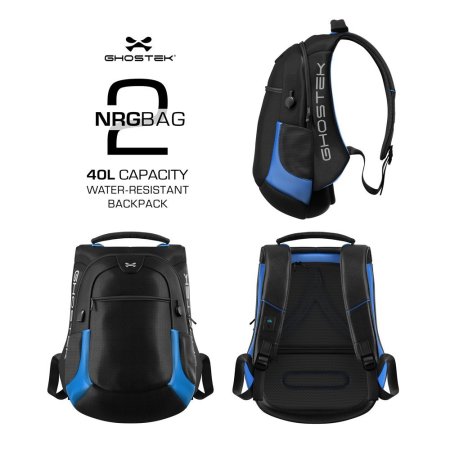 Ghostek NRG Series 2 15" Laptop Charging Backpack -  Blue