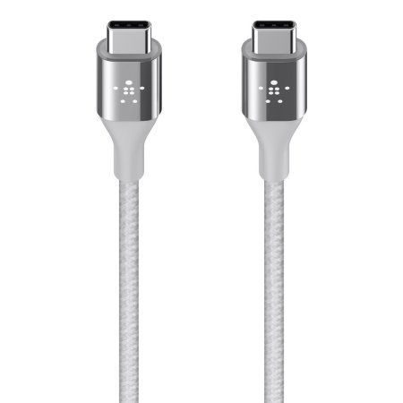 Câble USB-C vers USB-C Belkin DuraTek en Kelvar renforcé 1,2M – Argent