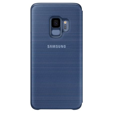 Official Samsung Galaxy S9 LED Flip Wallet Cover Case - Blue