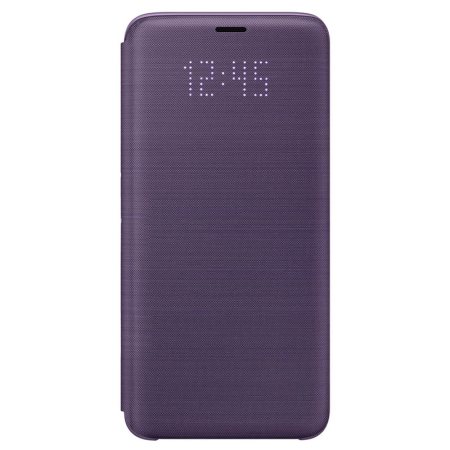 Official Samsung Galaxy S9 LED Flip Wallet Cover Case - Purple