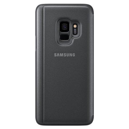 Official Samsung Galaxy S9 Clear View Standing Cover Case - Schwarz