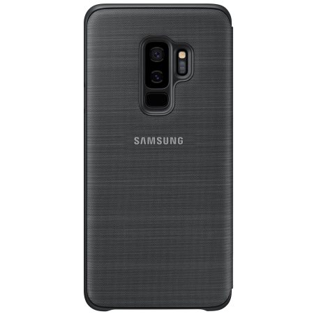 LED Flip Wallet Cover Officielle Samsung Galaxy S9 Plus - Noire