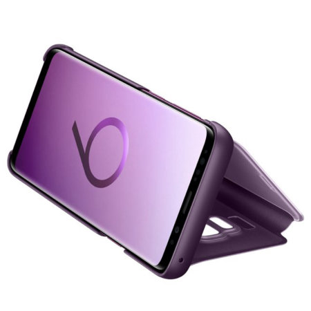 Official Samsung Galaxy S9 Clear View Stand Cover Case - Purple
