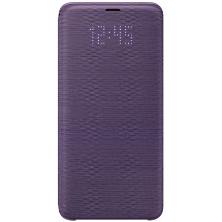 Official Samsung Galaxy S9 Plus LED Flip Wallet Cover Case - Purple
