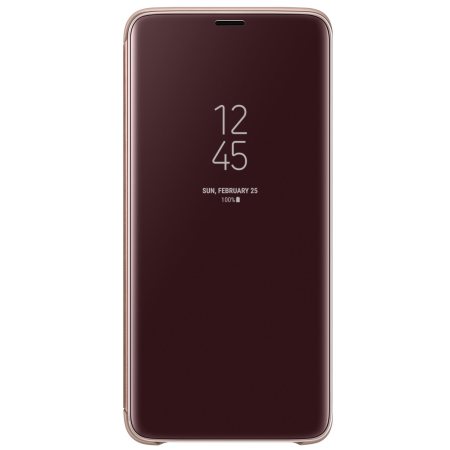 Funda Oficial Samsung Galaxy S9 Plus Clear View Stand Cover - Oro