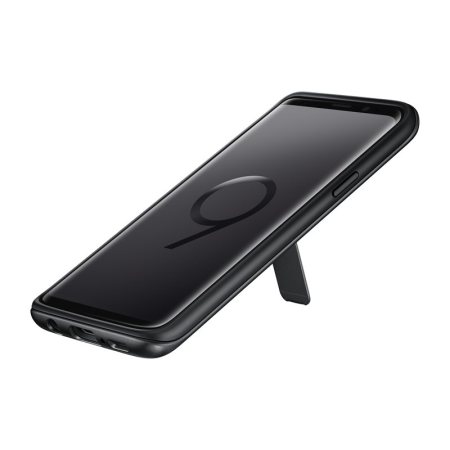 Offizielle Samsung Galaxy S9 schützende stehende Cover Hülle - Schwarz