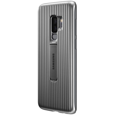 Official Samsung Galaxy S9 Plus Protective Stand Cover Case - Silver