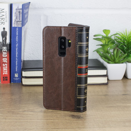 Olixar XTome Leather-Style Samsung Galaxy S9 Plus Book Case - Brown