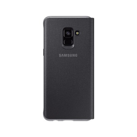 Offizielle Galaxy A8 2018 Neon Flip-Cover Wallet - Schwarz