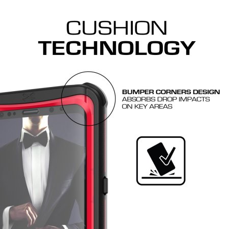 Ghostek Nautical Series Samsung Galaxy S9 Waterproof Case - Black /Red